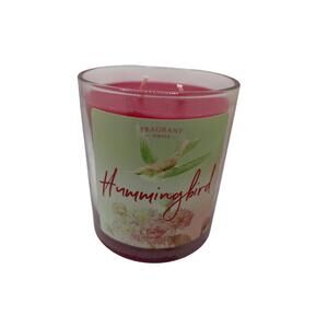 Fragrant Jewels Hummingbird Scented Candle 11oz Pink Jar Coconut Wax 2-Wick